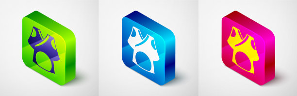 等距和服图标孤立在灰色背景图片下载