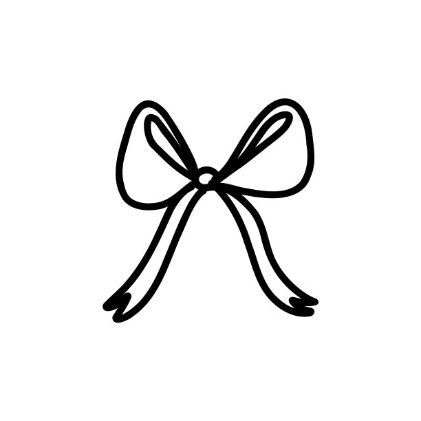 的涂鸦弓轮廓图形图片下载