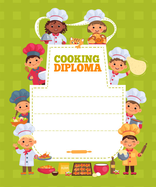 小朋友烹饪班证书厨师文凭图片下载