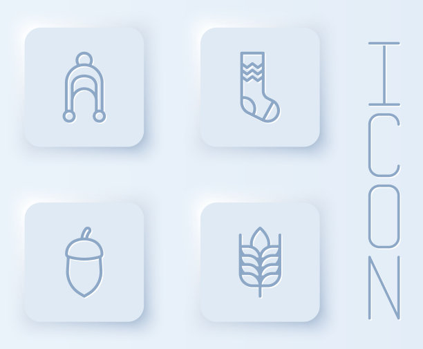 立线冬帽袜子橡子和小麦白图片下载