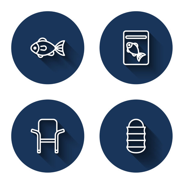 定线鱼在餐盘露营中供应鱼图片下载