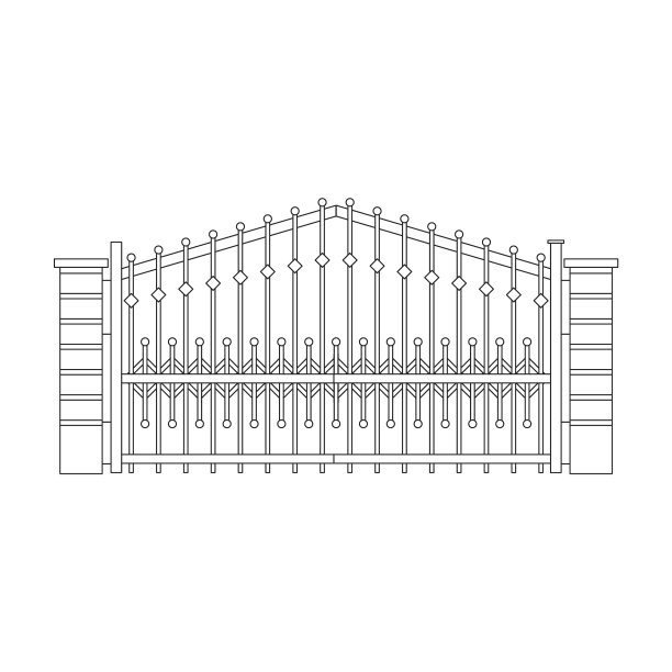 栅栏门图标轮廓图标图片下载