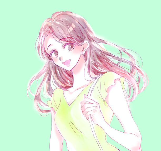 一个美丽女人的插图图片下载