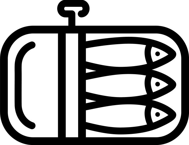 沙丁鱼罐头外形图标图片下载