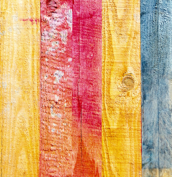 老木的表面涂上五颜六色的木板图片下载