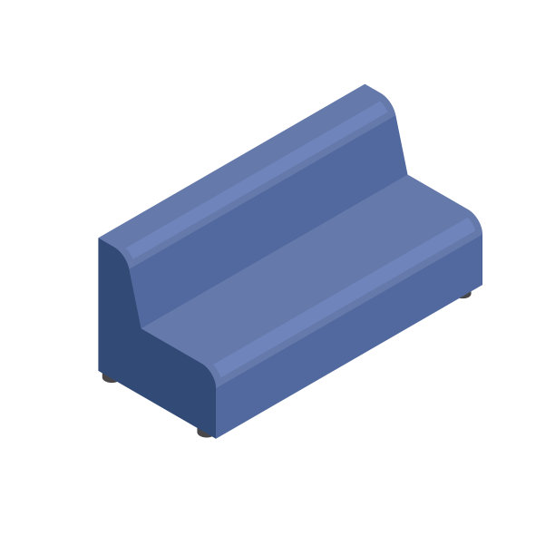 蓝色皮革现代办公沙发是一个等待的地方图片下载