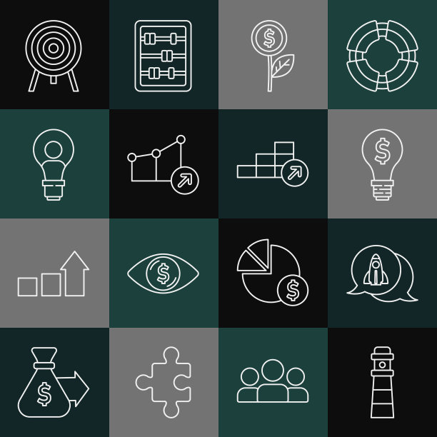 设置行灯塔启动项目概念灯泡图片下载