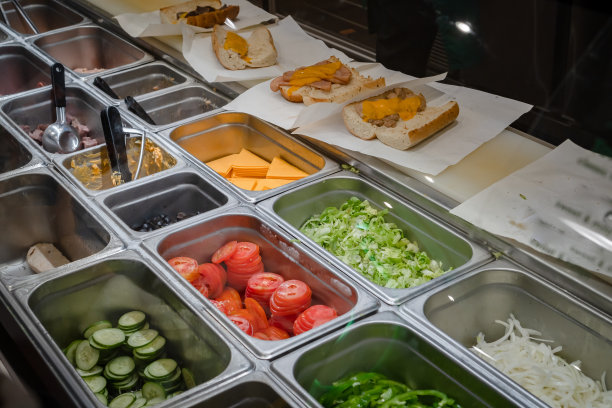 三明治店各式各样的菜单图片下载