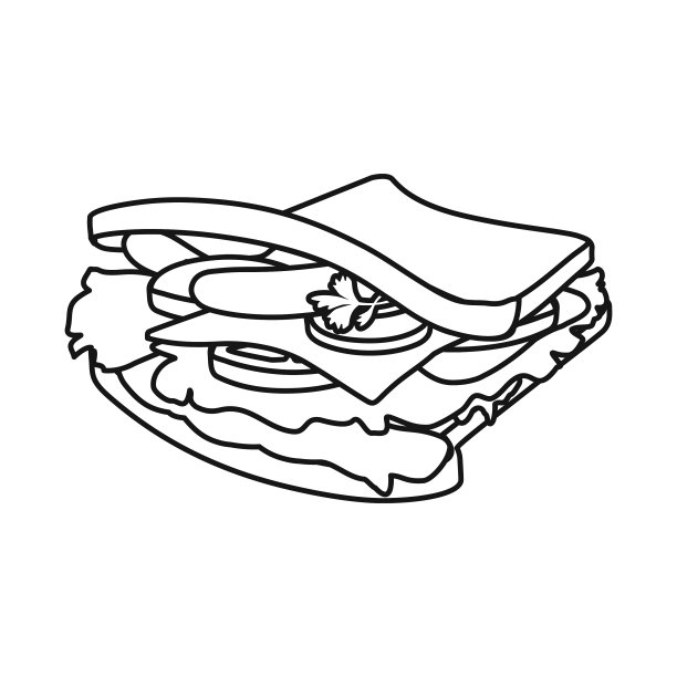 汉堡和面包的标志图片下载