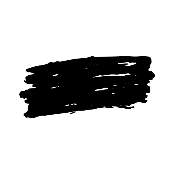 白色背景上的黑色画笔污渍图片下载