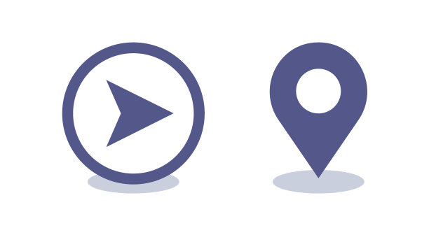 GPS标志当前位置图标指向您所在的位置图片下载