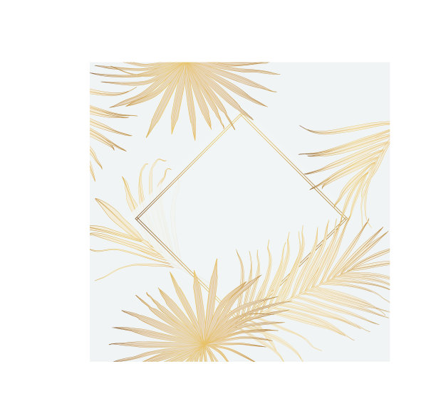 绿色植物问候邀请卡模板设计图片下载