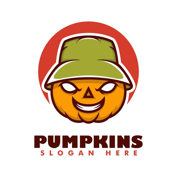 矢量插图南瓜吉祥物卡通风格。图片下载