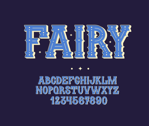 仙女装饰字母表。图片下载