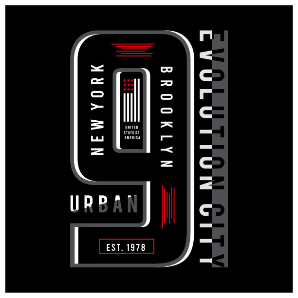 纽约市与数字印刷t恤设计图片下载