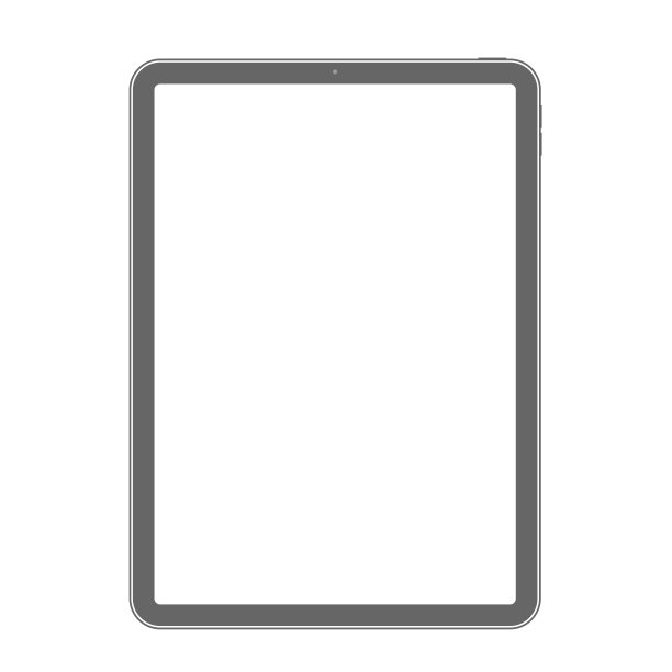 黑框白色显示数码平板电脑。矢量插图。图片下载
