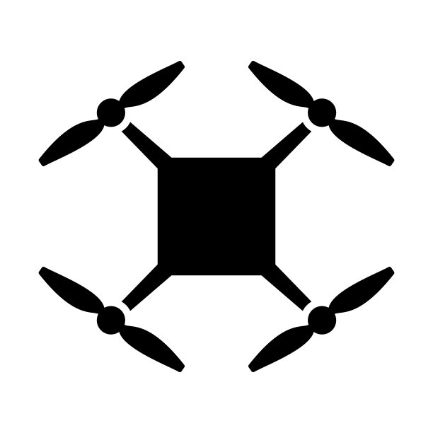四轴飞行器在白色背景上的简单图标。简单的元素矢量插图。图片下载