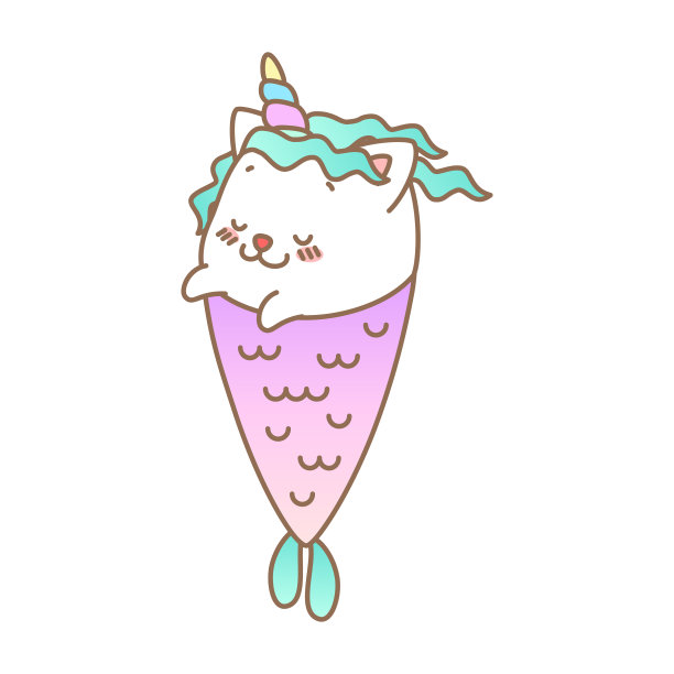 可爱的美人鱼的猫图片下载