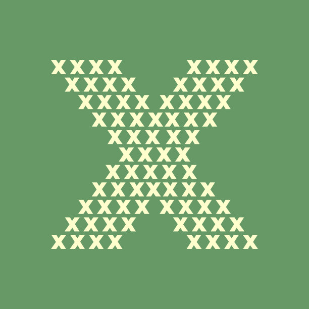 X字母向量概念标识、t恤和图形元素的X文本模式。X排版文字独特的概念设计图片下载