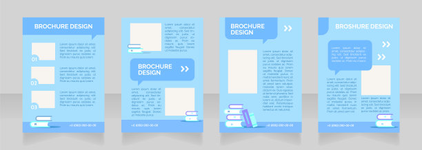 虚拟家庭学校空白宣传册布局设计图片下载