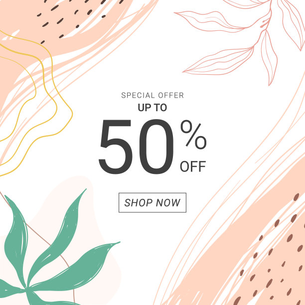 社交媒体feed post模板与有机形状背景图片下载