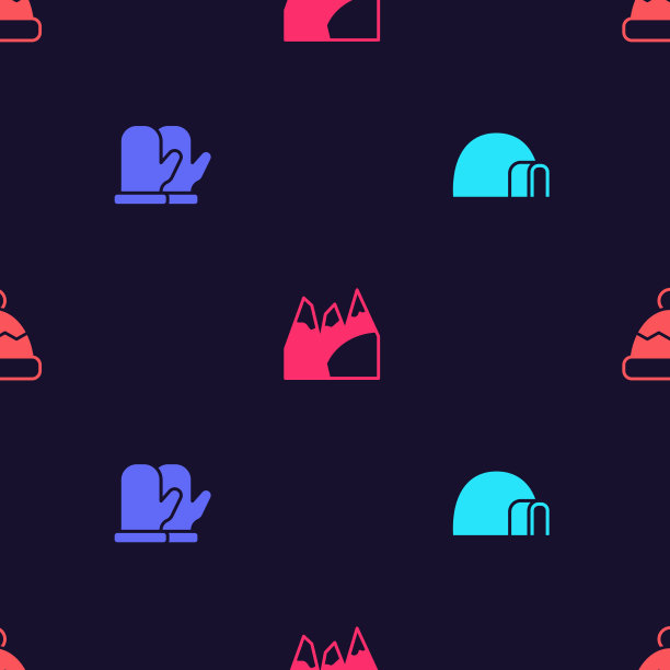 设冰屋冰屋圣诞手套山图片下载