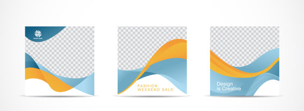 设置网页横幅社交媒体，移动应用程序，销售横幅模板，矢量插图。图片下载