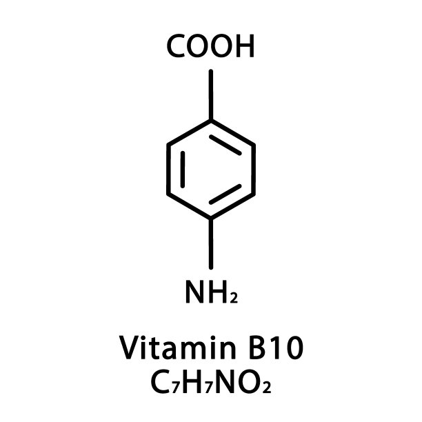 维生素B10 4-氨基苯甲酸分子结构，维生素B10 4-氨基苯甲酸骨骼化学式，化学分子式图片下载