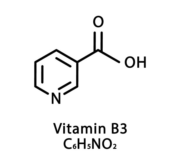 维生素B3烟酸分子结构化学式图片下载