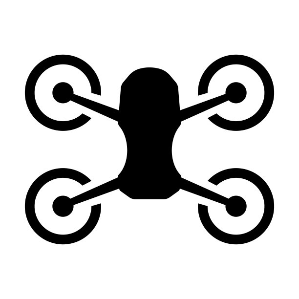 四轴飞行器在白色背景上的简单图标。简单的元素矢量插图。图片下载