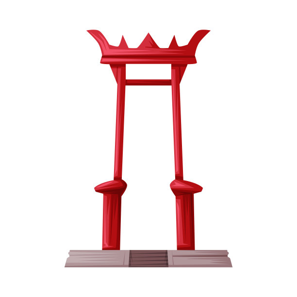巨大的秋千作为泰国的象征和著名的地标向量插图图片下载