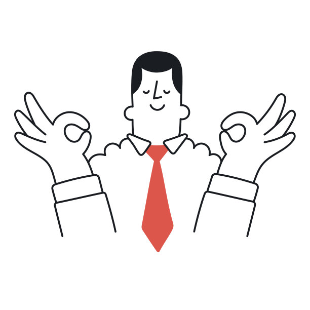 快乐商人冥想轮廓线瘦图片下载