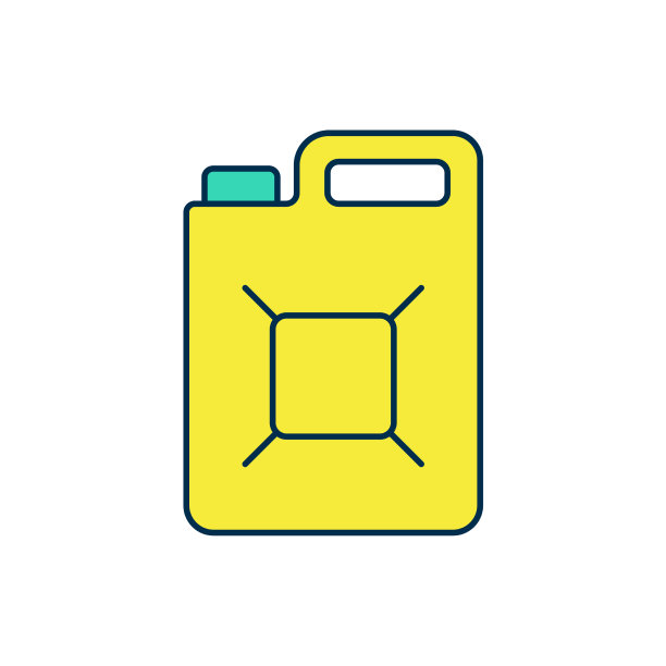 填充轮廓罐汽油图标隔离图片下载