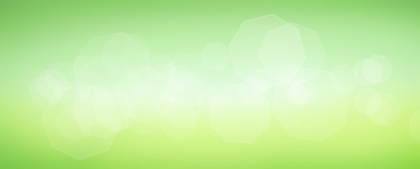 绿色天空和六边形散景效果的计算机图形。春夏抽象背景。图片下载
