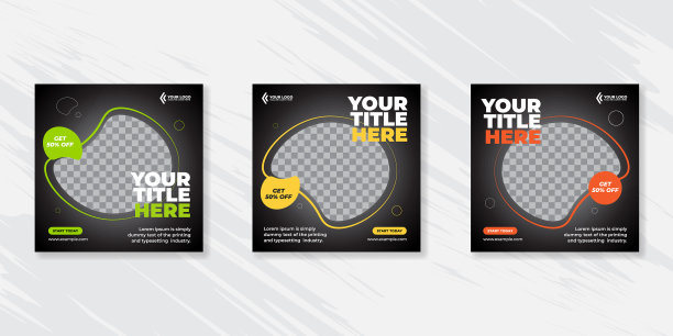 健身房和健身社交媒体张贴横幅模板图片下载