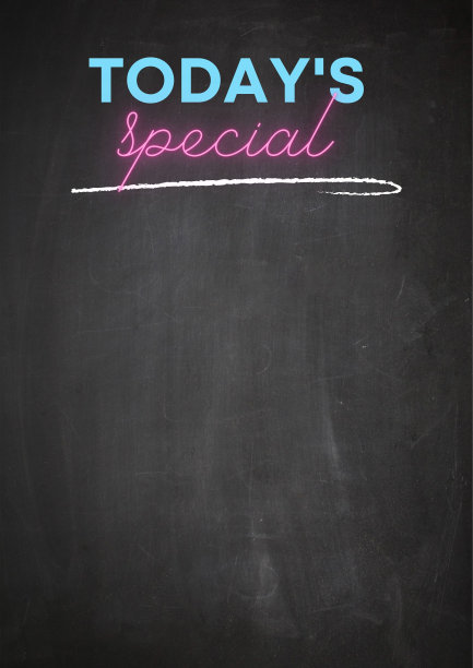 黑色黑板上有今天特别的单词。图片下载
