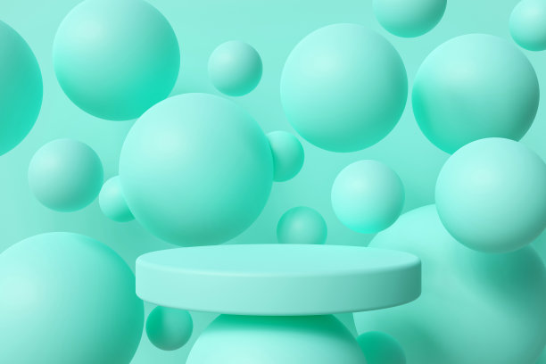 带球体的抽象基座图片下载