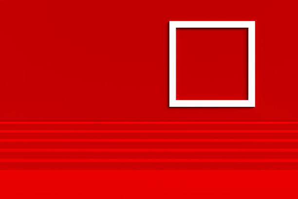 抽象的红色背景上的空画框图片下载
