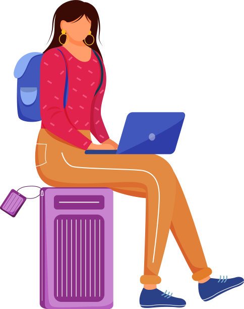 在旅行中使用笔记本电脑图片下载