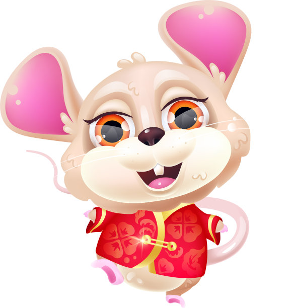 可爱的跳舞老鼠卡哇伊卡通人物图片下载
