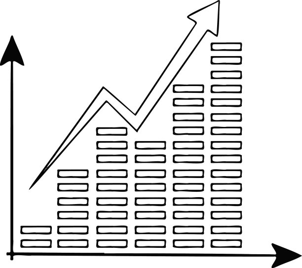 生长图表手绘图标图片下载