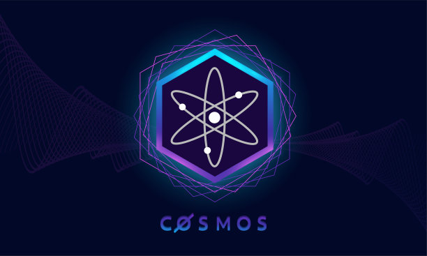 宇宙(原子)金币。加密的货币。数字货币兑换。图片下载