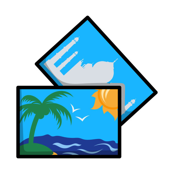 两个旅行照片的图标图片下载