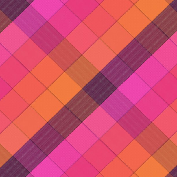 美丽的插图抽象方形方格纹理的服装面料印花格子图案在彩色的背景图片下载