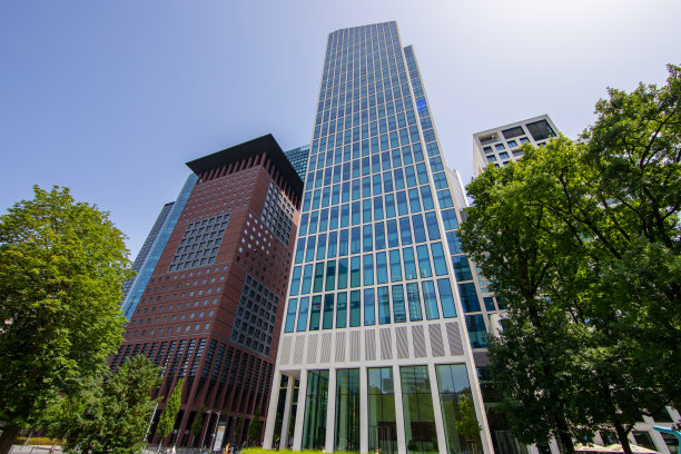 美因河畔法兰克福的天际线图片下载