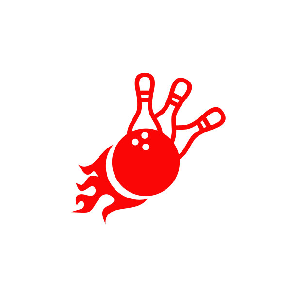 保龄球运动比赛标志设计图片下载