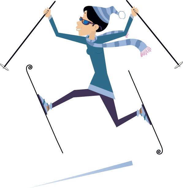 滑雪的女人图片下载