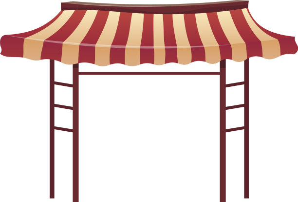 街市树冠卡通露天市集露天市集图片下载