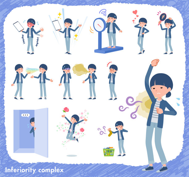 一套自然风格的女性自卑感图片下载