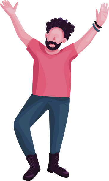 男子舞蹈平色无脸有型图片下载